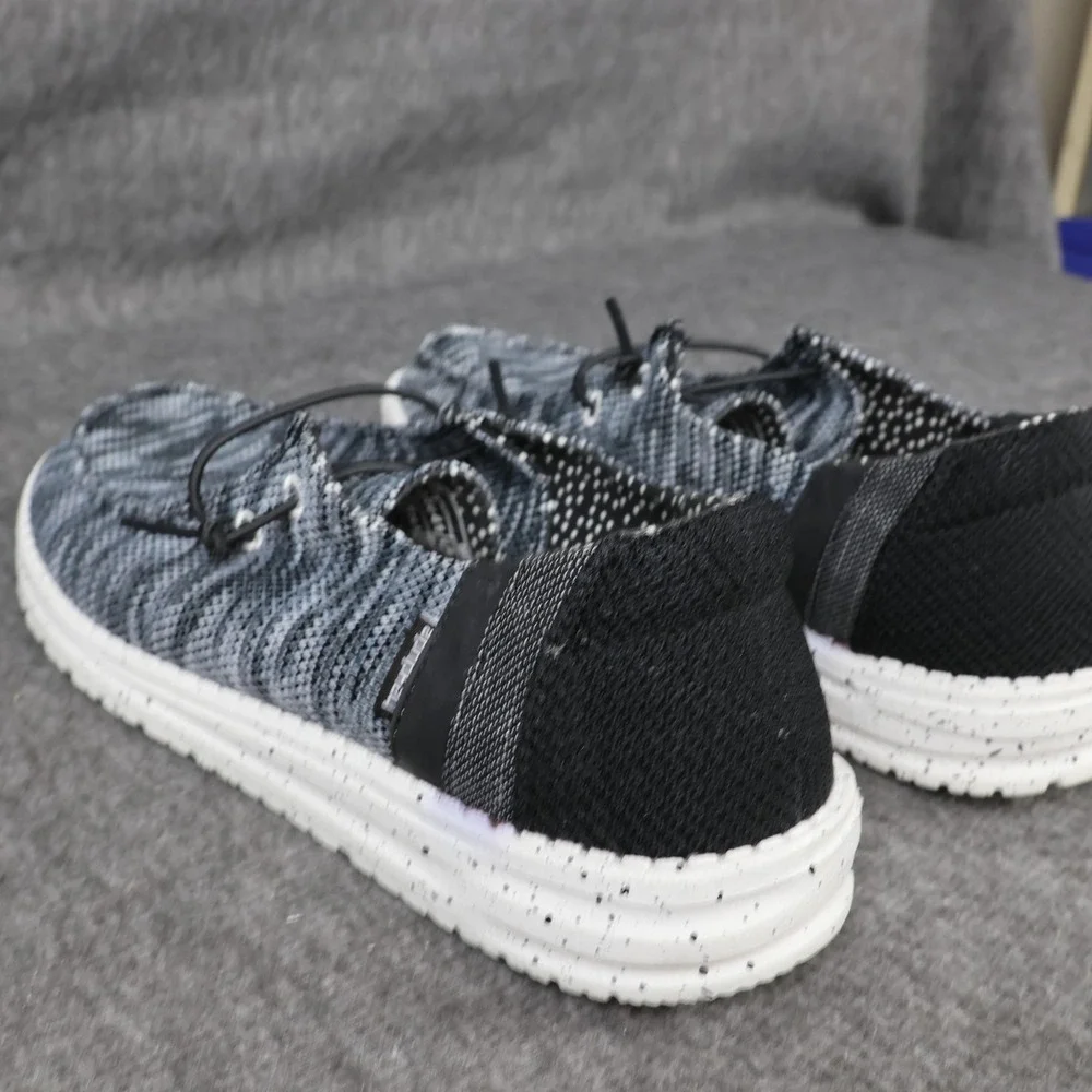 Hey Dude Wendy Dark Night Shoes Womens Size 10 Gray Knit Slip On Comfort Walking